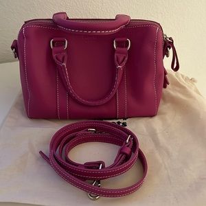 Mini Banff Roots Pink Orchid Satchel Barrel Bag